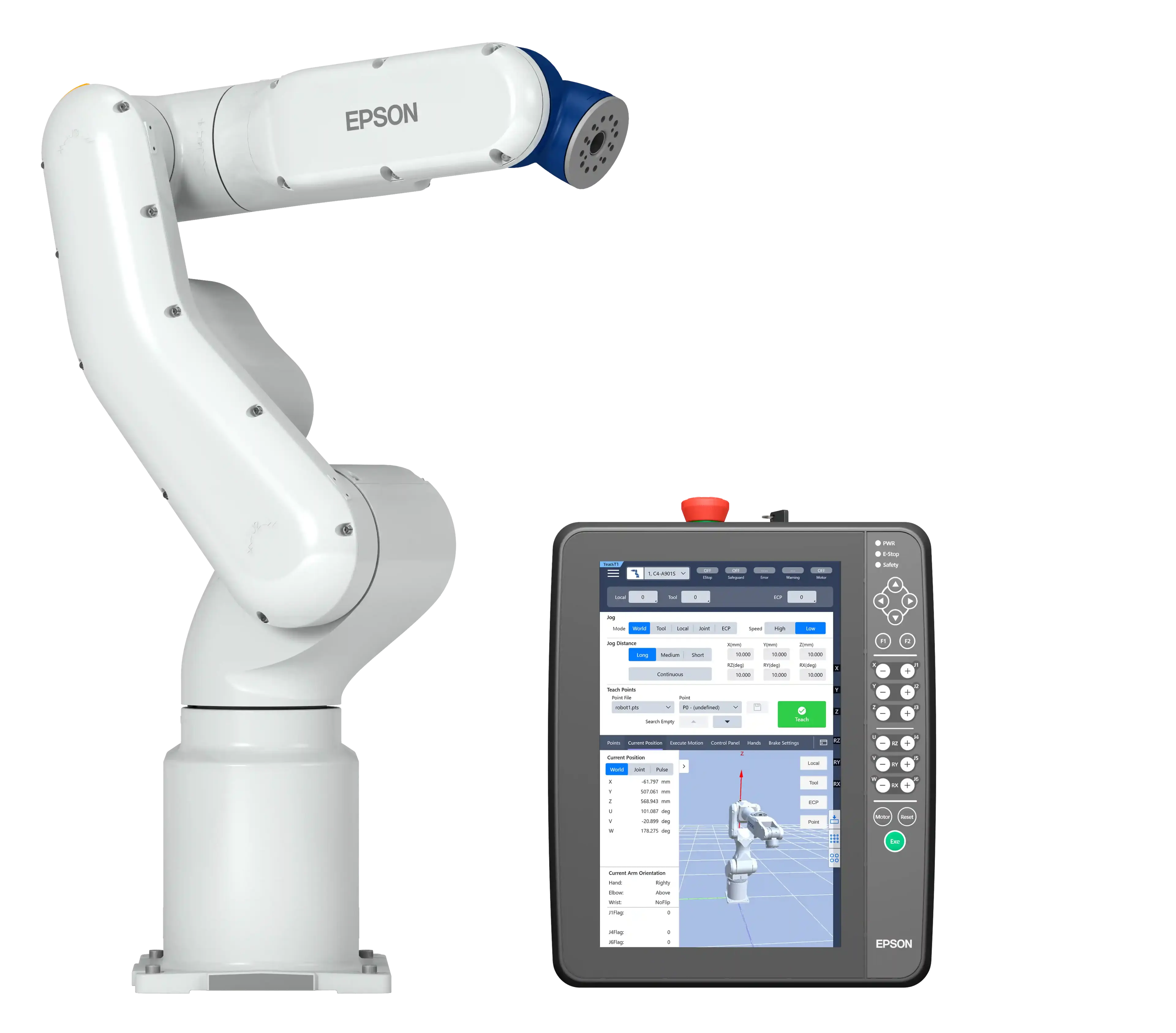 Epson VT6-A901S Industrial Robot Arm, 6 axis, 920 mm reach