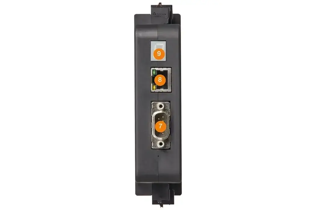 front view of igus drylin dryve D1 Motor Controller showing display and connectors
