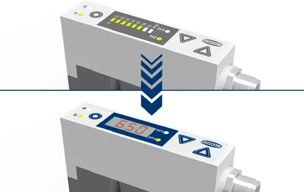 top part of compact ejector with LED indicators and control buttons