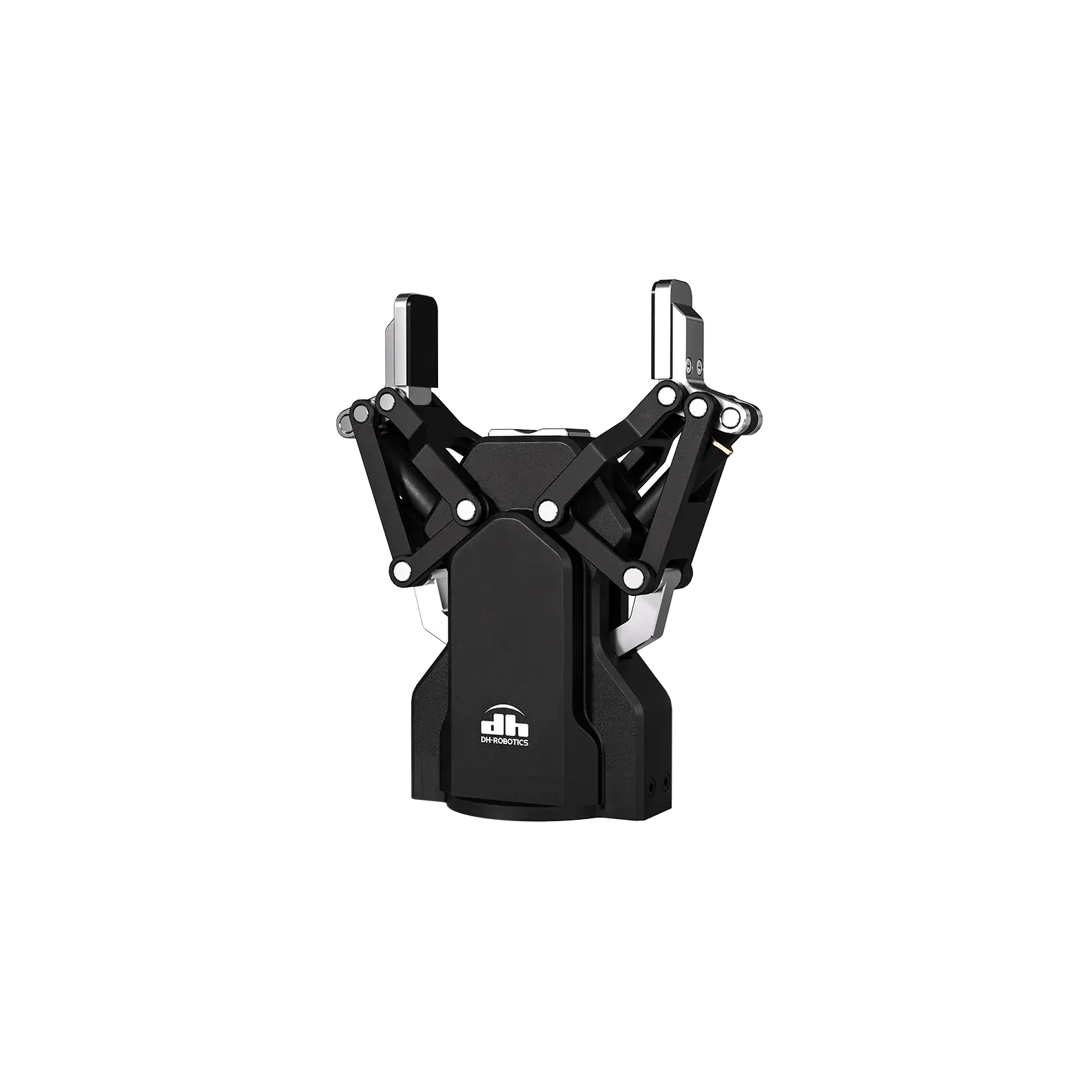 front view of DH Robotics AG-105-145 Adaptive Gripper showing housing and two fingers