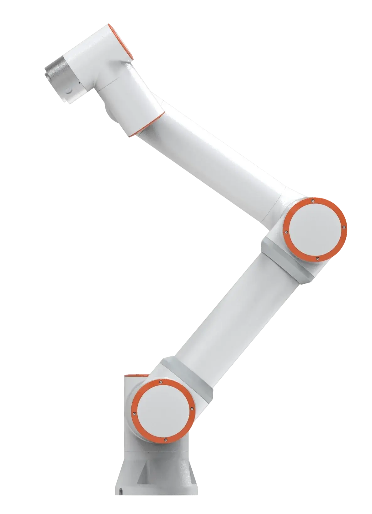 side view of FAIRINO FR5 collaborative robot arm with white and orange accents