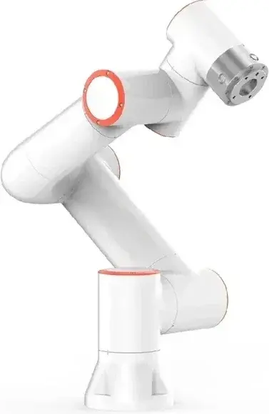 side view of a FAIRINO FR20 industrial robot arm with visible joints and base