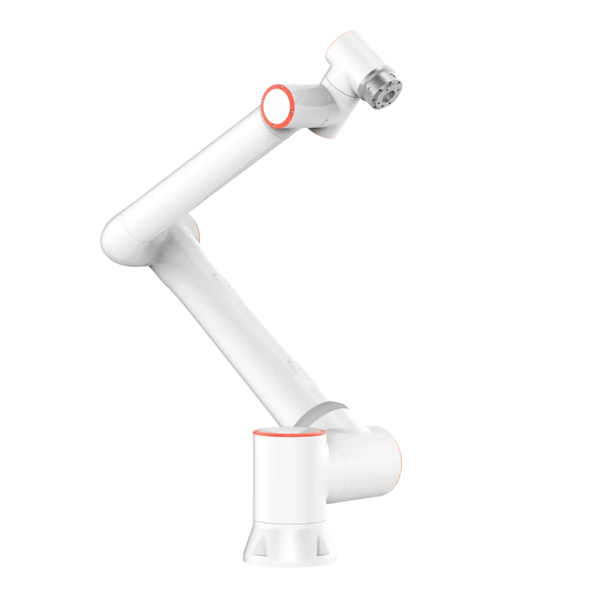 White Fairino FR10 collaborative robot arm angled front-side on white background